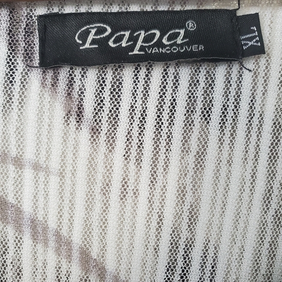 Papa Vancouver Sleeveless Top – Size XL – White/Black/Grey - Picture 4 of 4